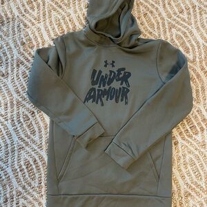 Under Armour Kids Hoodie in Olive